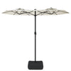 Vidaxl parasol double toit 316x240 cm Blanc