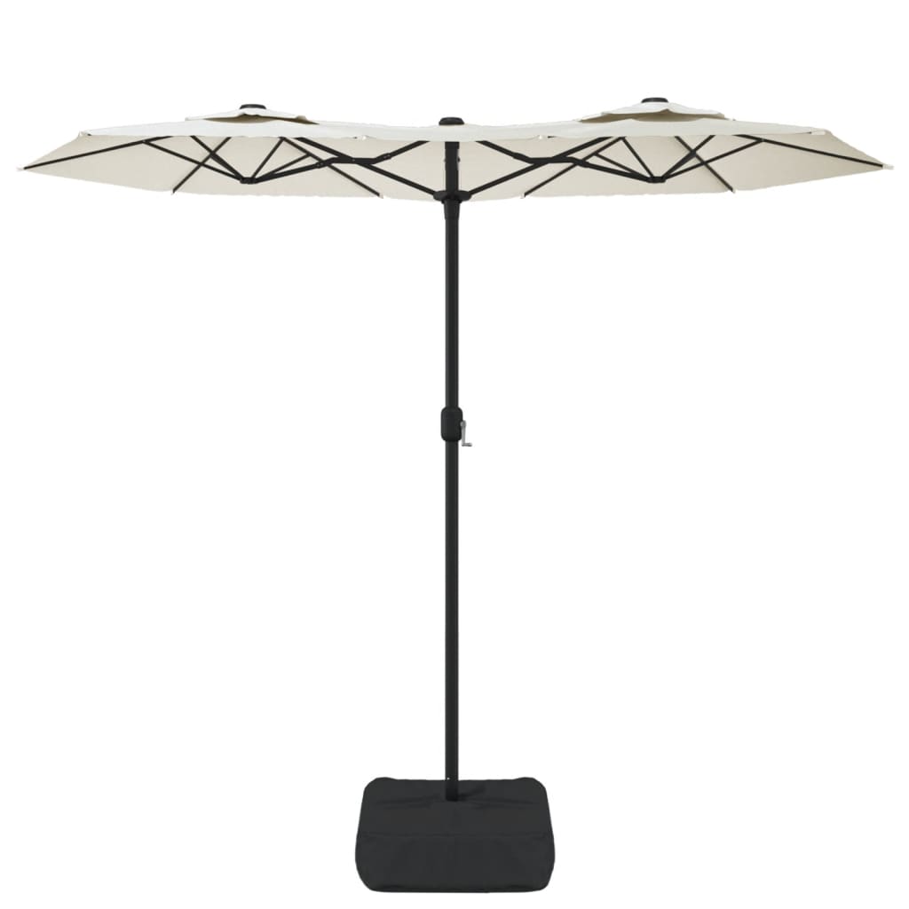 Vidaxl parasol double toit 316x240 cm Blanc