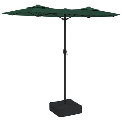 Vidaxl parasol double toit 316x240 cm vert