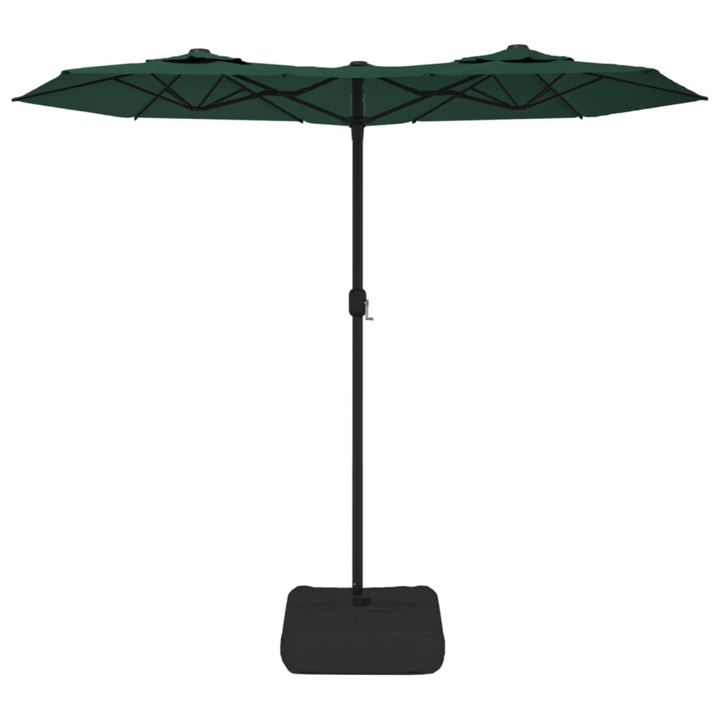 Vidaxl parasol double toit 316x240 cm vert