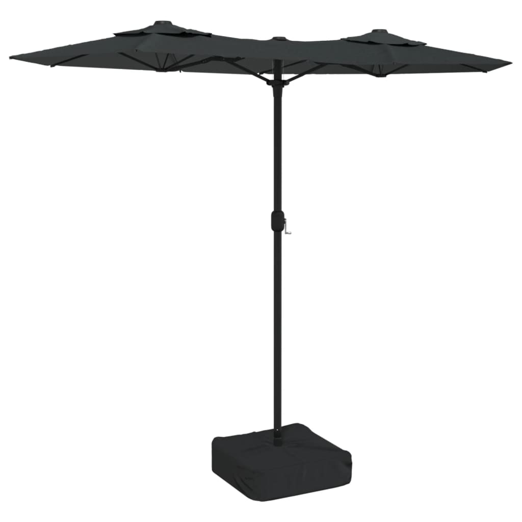 Vidaxl parasol double toit 316x240 cm anthracite -colored