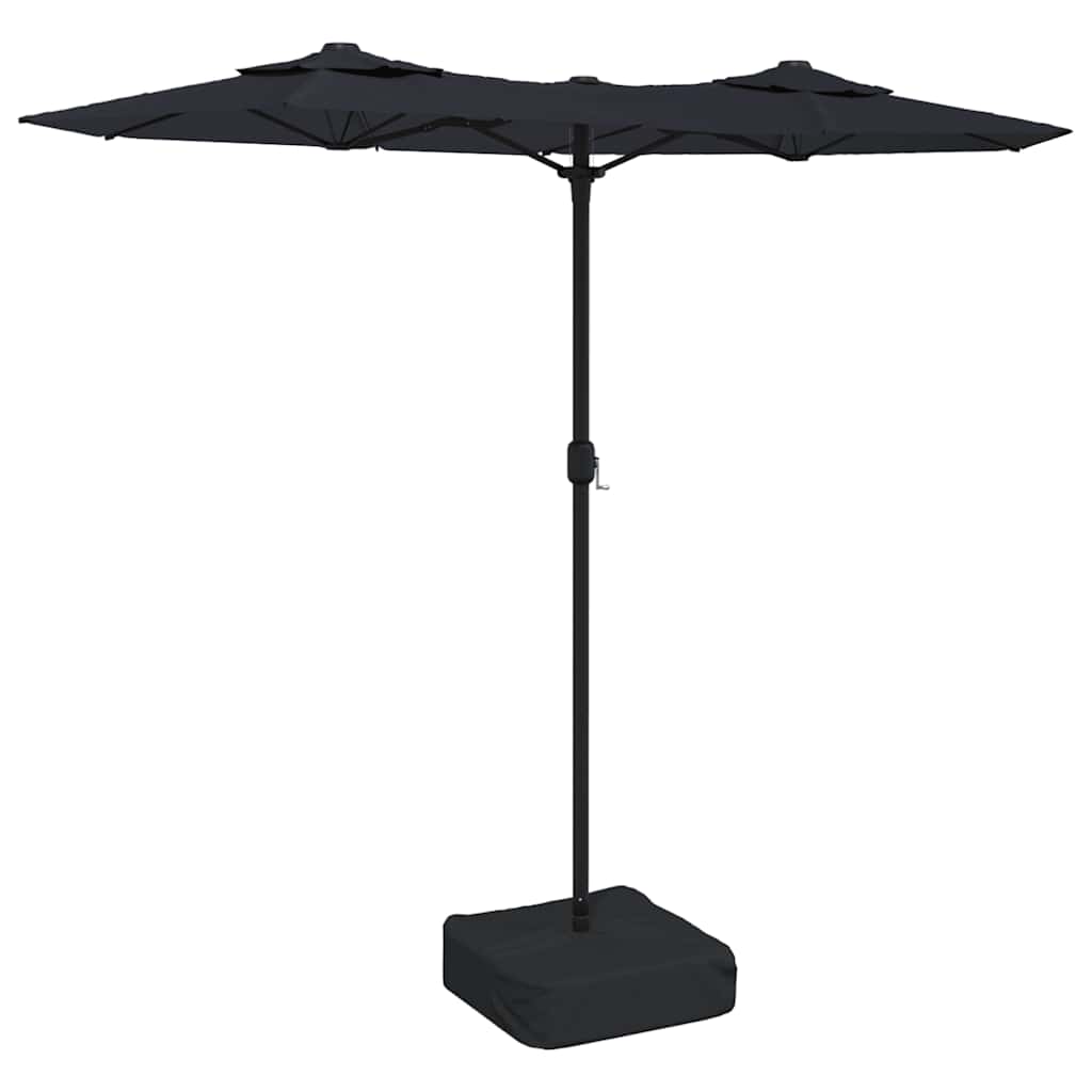 Vidaxl parasol double toit 316x240 cm noir