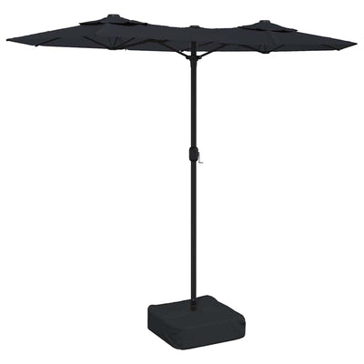 Vidaxl parasol double toit 316x240 cm noir