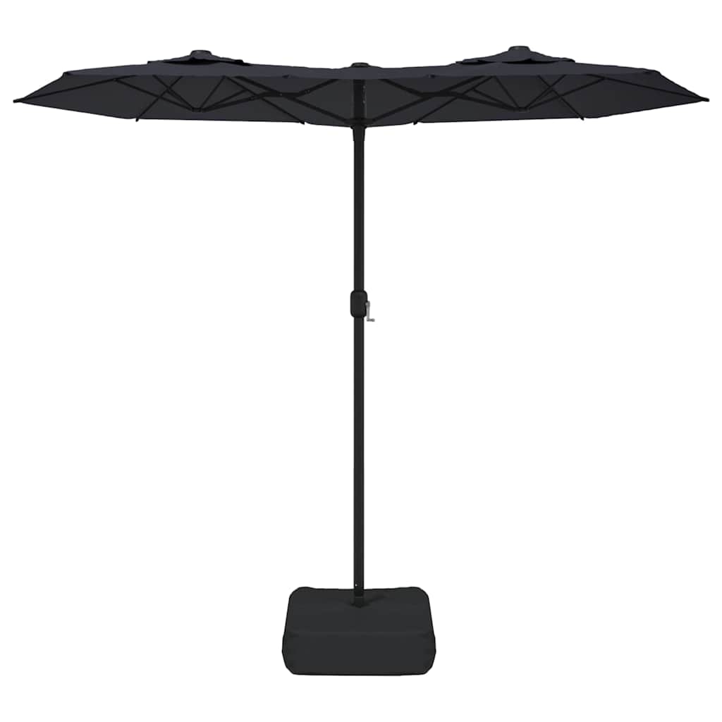 Vidaxl parasol double toit 316x240 cm noir