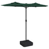 Vidaxl parasol double avec LEDS 316x240 cm vert