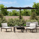 Vidaxl parasol double toit avec LEDS 316x240 cm noir