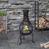 Vidaxl Garden Stove avec poker 39x39x90 cm en acier - afbeelding 1