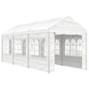 Arbor Vidaxl avec toit 6.69x2.28x2.69 m Blanc en polyéthylène