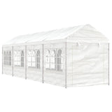 Arbor vidaxl avec toit 8.92x2.28x2.69 m Blanc en polyéthylène - afbeelding 1
