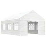 Arbor Vidaxl avec toit 6.69x4.08x3,22 m Blanc en polyéthylène - afbeelding 2