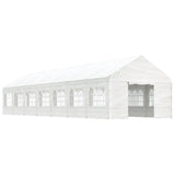 Arbor vidaxl avec toit 15.61x4.08x3,22 m Blanc en polyéthylène - afbeelding 2