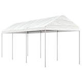 Arbor Vidaxl avec toit 6.69x2.28x2.69 m Blanc en polyéthylène - afbeelding 1