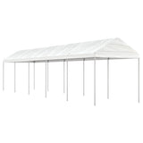 Arbor vidaxl avec toit 11.15x2.28x2.69 m blanc en polyéthylène - afbeelding 1