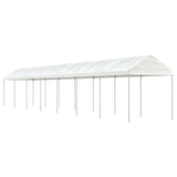 Arbor vidaxl avec toit 15.61x2.28x2.69 m Blanc en polyéthylène - afbeelding 1