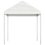 Arbor vidaxl avec toit 15.61x2.28x2.69 m Blanc en polyéthylène - afbeelding 3
