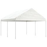 Arbor vidaxl avec toit 4.46x4.08x3,22 m Blanc en polyéthylène - afbeelding 1