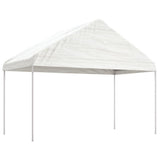 Arbor vidaxl avec toit 4.46x4.08x3,22 m Blanc en polyéthylène - afbeelding 2
