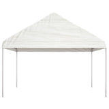 Arbor vidaxl avec toit 4.46x4.08x3,22 m Blanc en polyéthylène - afbeelding 3