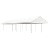 Arbor vidaxl avec toit 17.84x4.08x3,22 m Blanc en polyéthylène - afbeelding 1