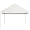 Arbor vidaxl avec toit 20.07x4.08x3.22 M Blanc en polyéthylène