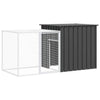 Vidaxl lapin Hutch 200x91x100 cm anthracite en acier galvanisé -colore