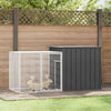 Vidaxl lapin Hutch 200x91x100 cm anthracite en acier galvanisé -colore