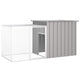 Vidaxl lapin Hutch 200x91x100 cm Gray en acier galvanisé
