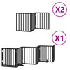 Vidaxx barrière pour chien pliable 12 panneaux 600 cm bois de peuplier noir