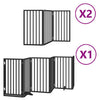 Vidaxx barrière pour chien pliable 12 panneaux 600 cm bois de peuplier noir