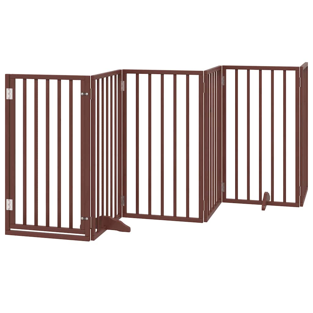 Vidaxl barrière pour chien pliable 12 panneaux 600 cm bois de peuplier marron
