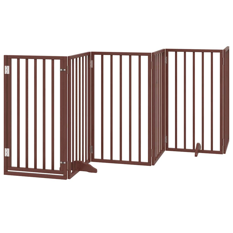 Vidaxl barrière pour chien pliable 12 panneaux 600 cm bois de peuplier marron