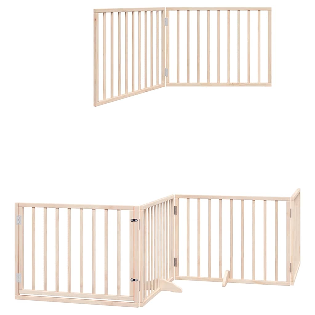 Vidaxx barrière pour chien pliable avec porte 10 panneaux 800 cm bois de peuplier