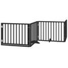Vidaxx barrière pour chien pliable 8 panneaux 640 cm bois de peuplier noir