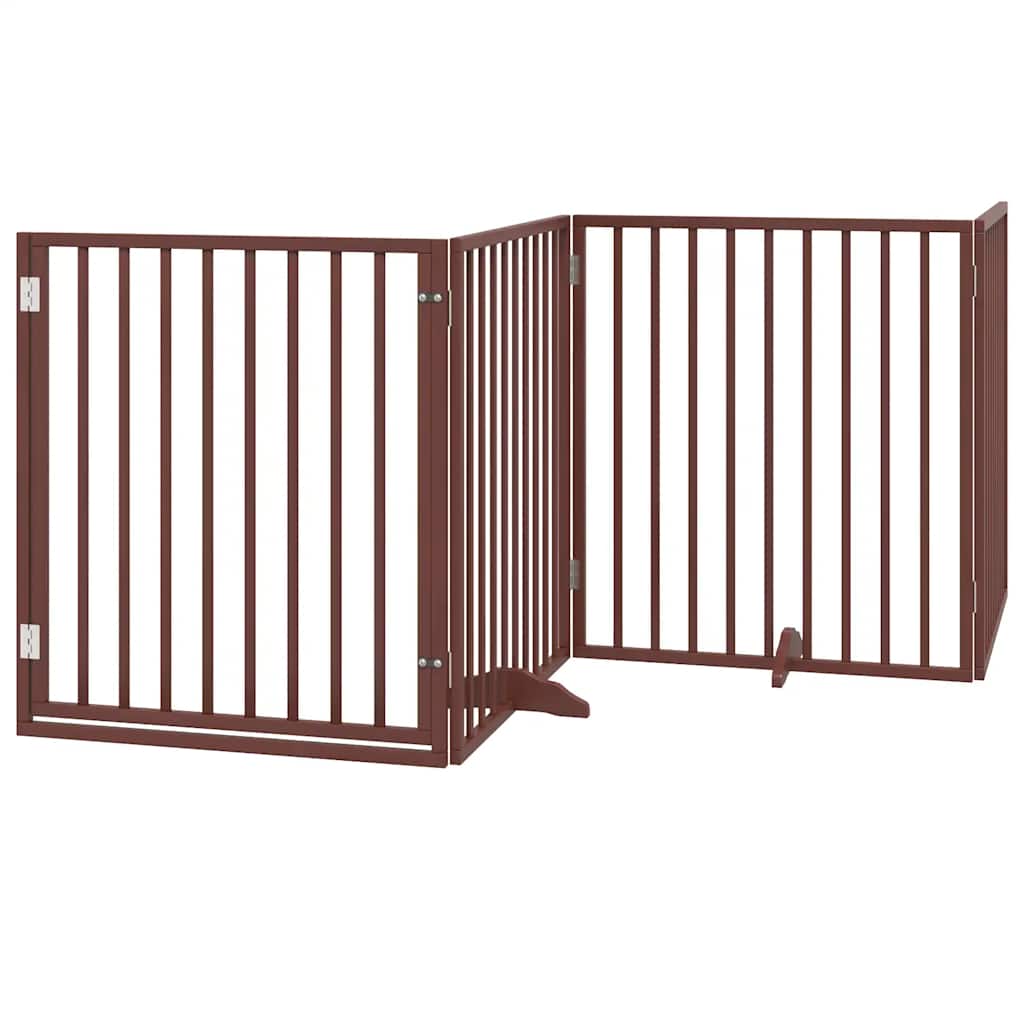 Vidaxl barrière pour chien pliable 12 panneaux 960 cm bois de peuplier marron