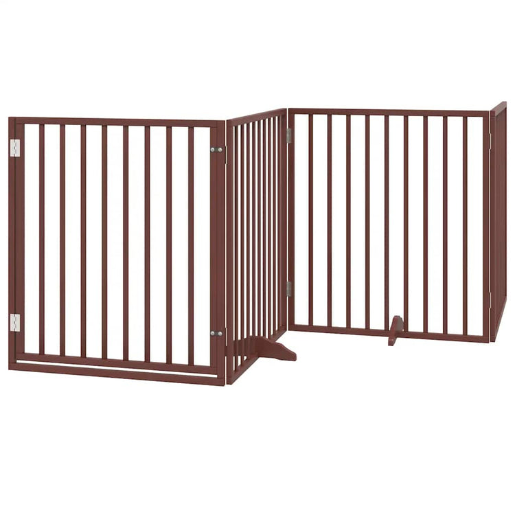 Vidaxl barrière pour chien pliable 12 panneaux 960 cm bois de peuplier marron