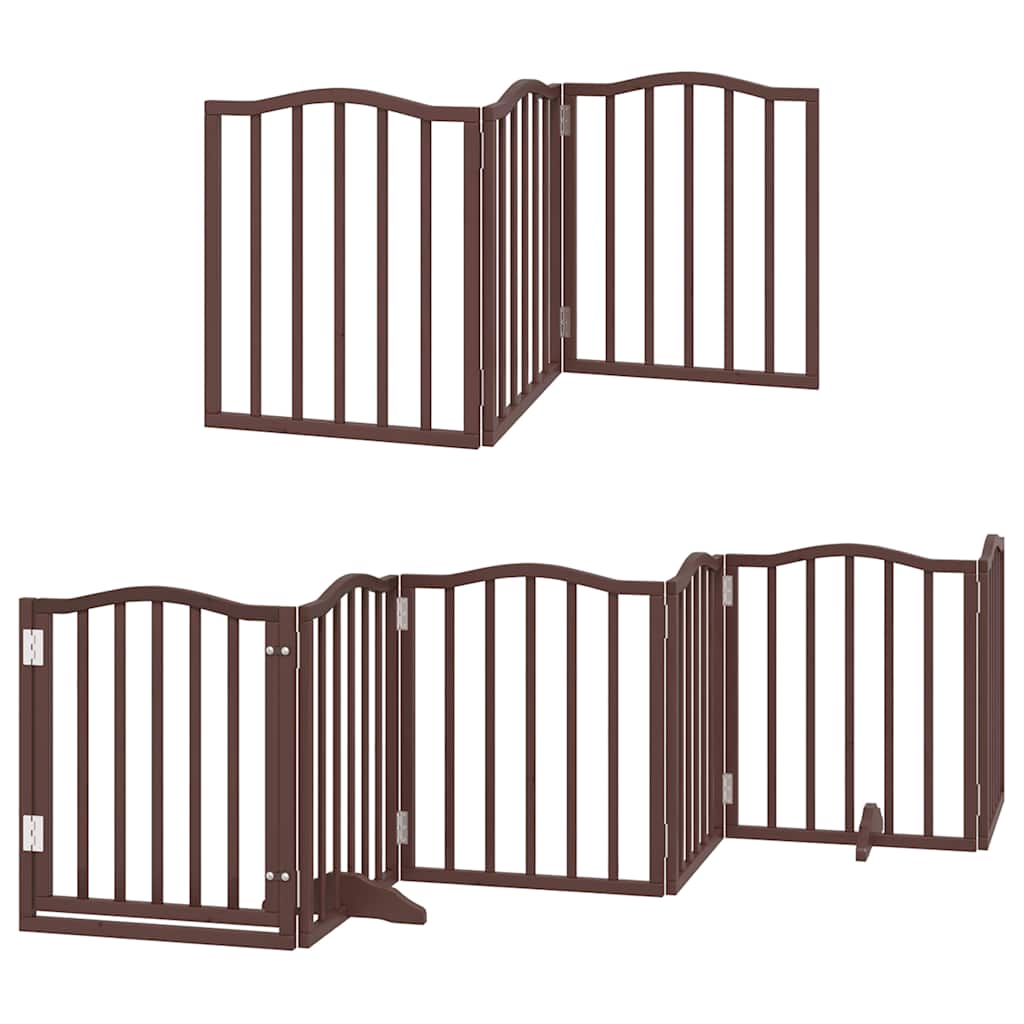 Vidaxl barrière pour chien pliable 15 panneaux 750 cm bois de peuplier marron