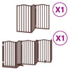 Vidaxx barrière pour chien pliable 9 panneaux 450 cm bois de peuplier marron