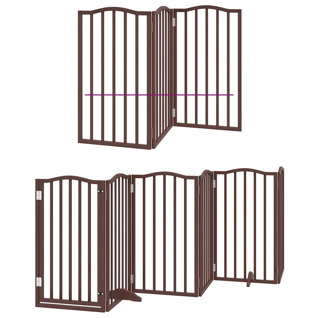 Vidaxl barrière pour chien pliable 12 panneaux 600 cm bois de peuplier marron