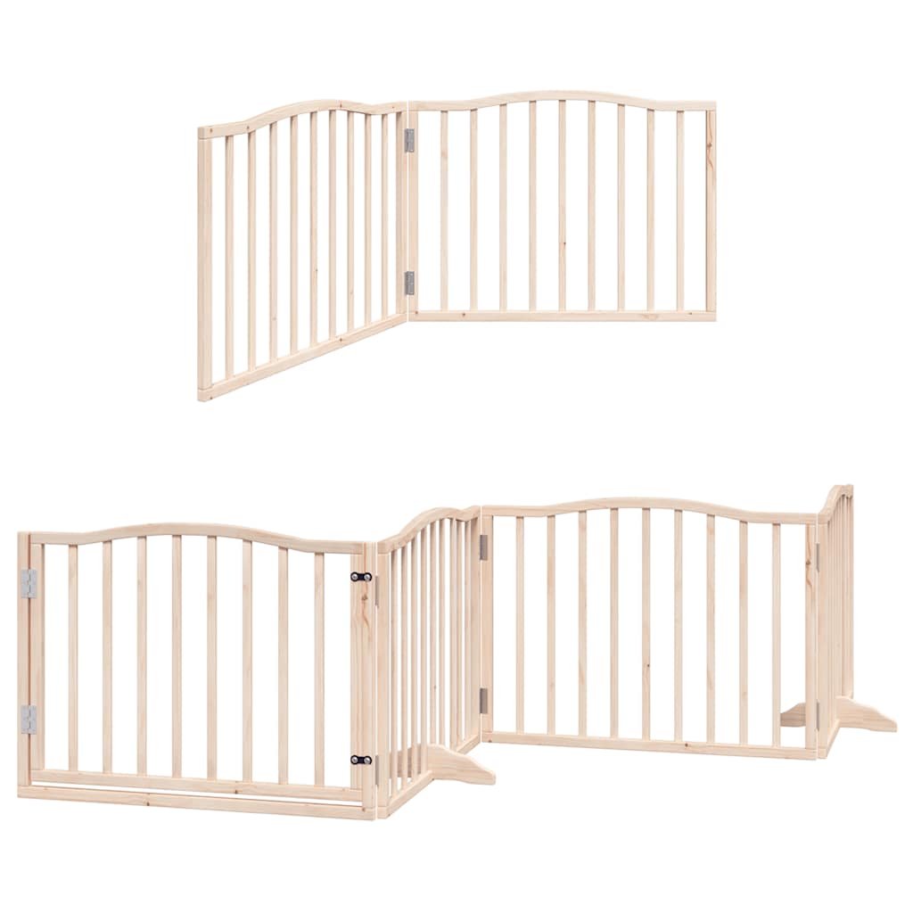 Vidaxx barrière pour chien pliable avec porte 12 panneaux 960 cm bois de peuplier