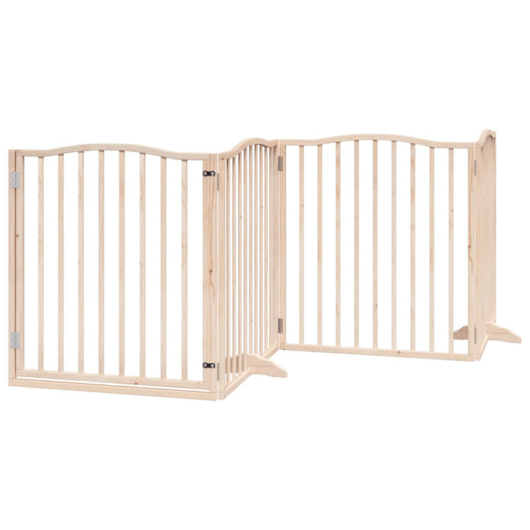 Vidaxx barrière pour chien pliable avec porte 12 panneaux 960 cm bois de peuplier