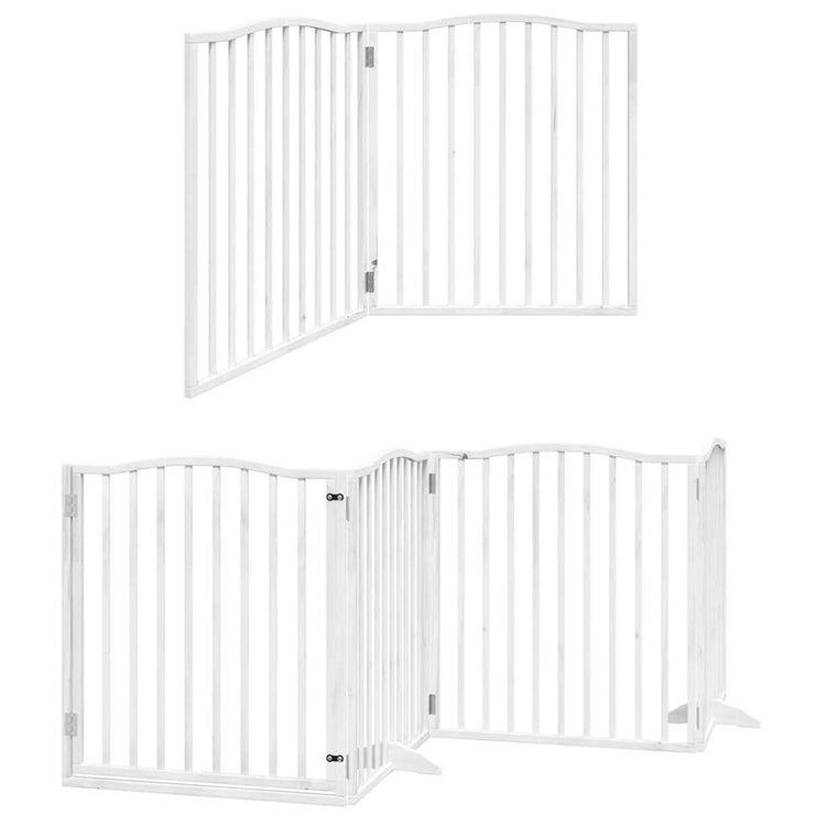 Vidaxx barrière pour chien pliable avec porte 10 panneaux 800cm bois de peuplier blanc