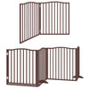 Vidaxl barrière pour chien pliable 10 panneaux 800 cm bois de peuplier marron