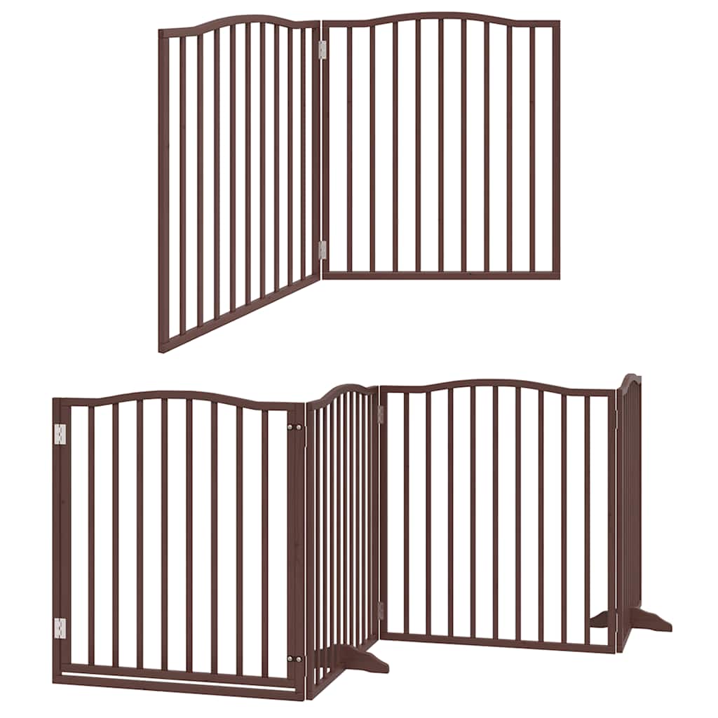 Vidaxl barrière pour chien pliable 10 panneaux 800 cm bois de peuplier marron