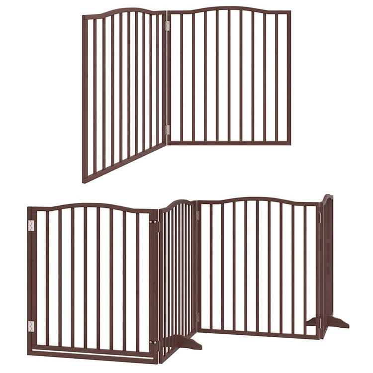 Vidaxl barrière pour chien pliable 10 panneaux 800 cm bois de peuplier marron
