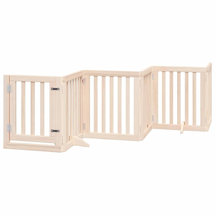 Vidaxx barrière pour chien pliable avec porte 15 panneaux 750 cm bois de peuplier