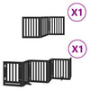 Vidaxx barrière pour chien pliable 9 panneaux 450 cm bois de peuplier noir