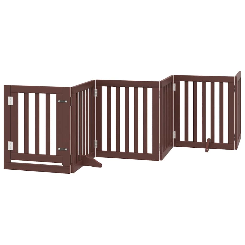 Vidaxl barrière pour chien pliable 15 panneaux 750 cm bois de peuplier marron
