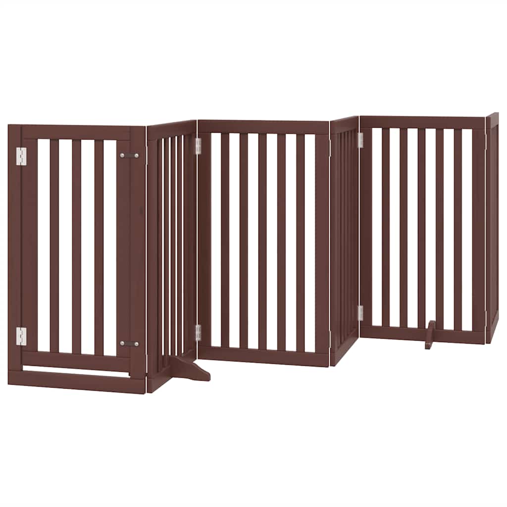 Vidaxl barrière pour chien pliable 15 panneaux 750 cm bois de peuplier marron