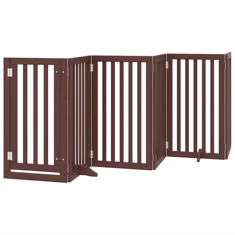 Vidaxl barrière pour chien pliable 15 panneaux 750 cm bois de peuplier marron