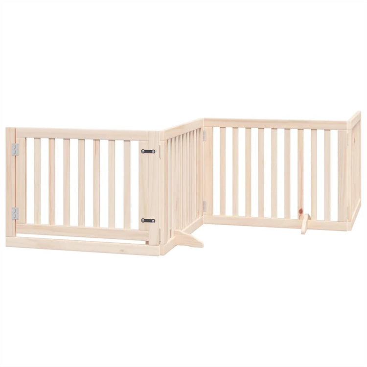 Vidaxx barrière pour chien pliable avec porte 10 panneaux 800 cm bois de peuplier